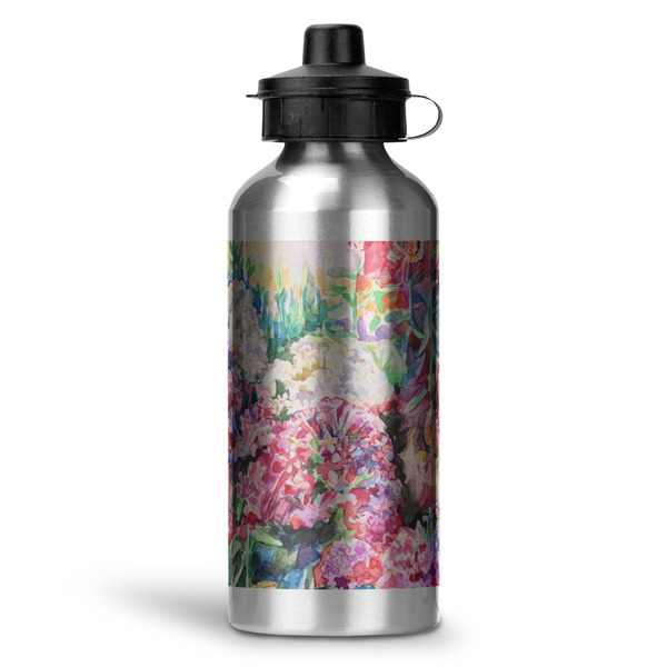 Custom Watercolor Floral Water Bottles - 20 oz - Aluminum