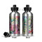 Watercolor Floral Aluminum Water Bottle - Front and Back