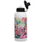 Watercolor Floral Aluminum Water Bottle - White Front