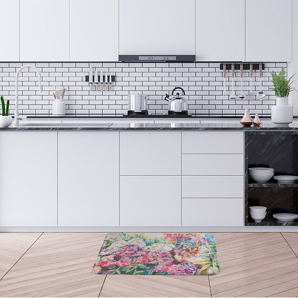 Watercolor Floral Anti-Fatigue Kitchen Mats - LIFESTYLE