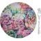 Watercolor Floral 8" Glass Appetizer / Dessert Plates - Single or Set