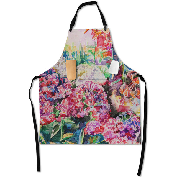 Custom Watercolor Floral Apron With Pockets