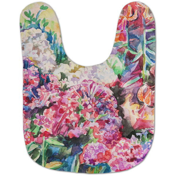Watercolor Floral Baby Bib - AFT flat