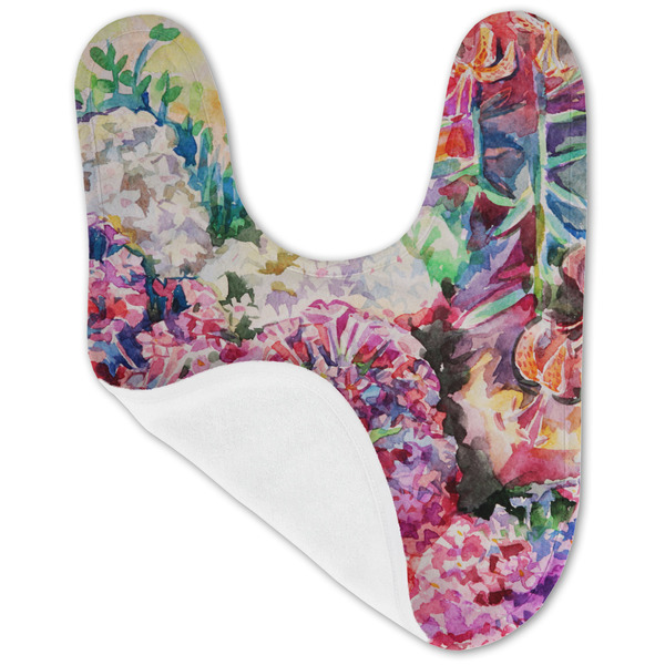 Watercolor Floral Baby Bib - AFT folded