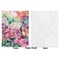 Watercolor Floral Baby Blanket (Single Side - Printed Front, White Back)
