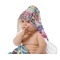 Watercolor Floral Baby Hooded Towel on Child