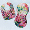 Watercolor Floral Baby Minky Bib & New Burp Set