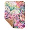 Watercolor Floral Baby Sherpa Blanket - Corner Showing Soft