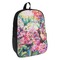 Watercolor Floral Backpack - angled view