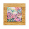 Watercolor Floral Bamboo Trivet with 6" Tile - FRONT