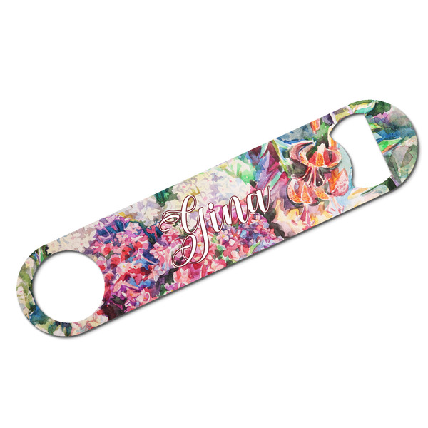 Custom Watercolor Floral Bar Bottle Opener