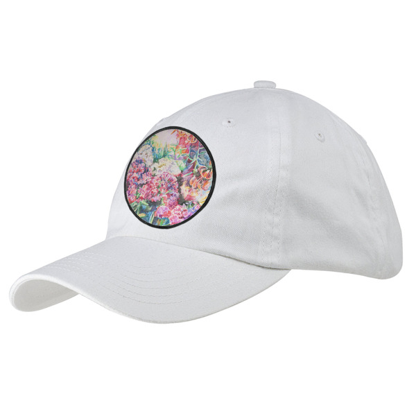 Custom Watercolor Floral Baseball Cap - White