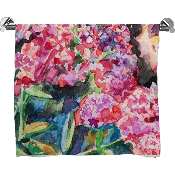 Custom Watercolor Floral Bath Towel