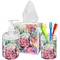 Watercolor Floral Bathroom Accessories Set (Personalized)