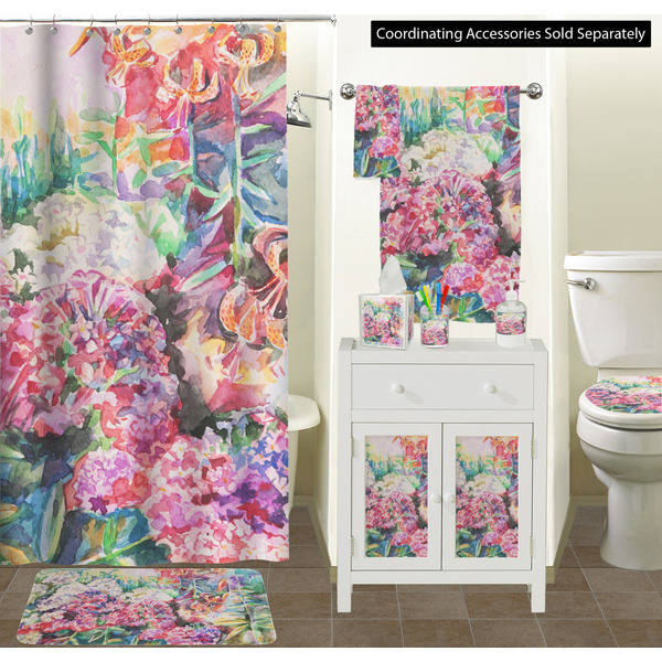 Watercolor Floral Bathroom Scene