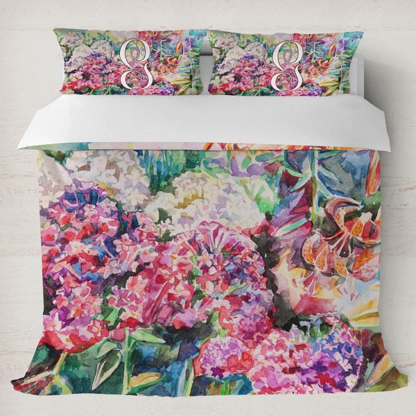 Custom Watercolor Floral Duvet Cover Set - King