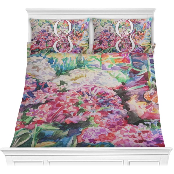 Custom Watercolor Floral Comforter Set - Full / Queen