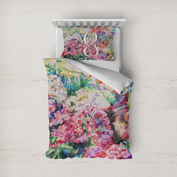 Custom Watercolor Floral Duvet Cover Set - Twin