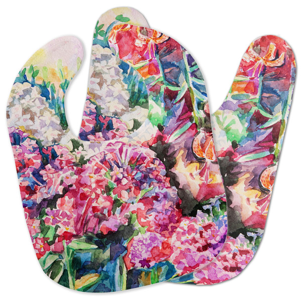 Custom Watercolor Floral Baby Bib