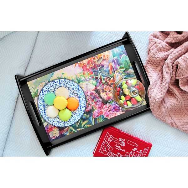 Watercolor Floral Black Tray - Lifestyle (UPDATED)