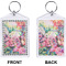 Watercolor Floral Bling Keychain (Front + Back)