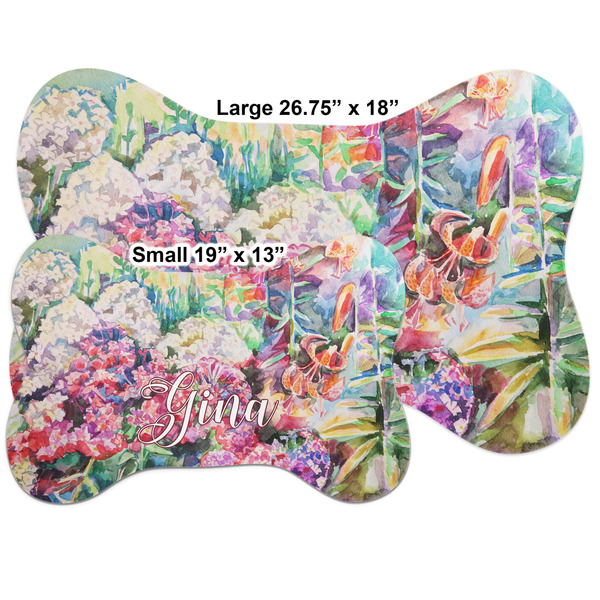 Watercolor Floral Bone Shaped Mat Comparison