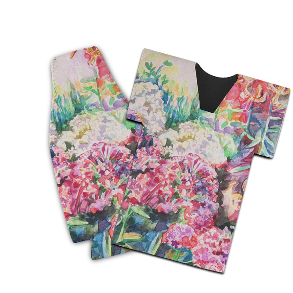 Custom Watercolor Floral Bottle Cooler