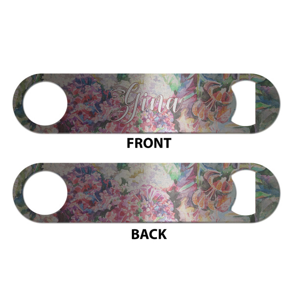 Watercolor Floral Bottle Opener - Front & Back