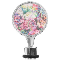 Watercolor Floral Wine Bottle Stopper
