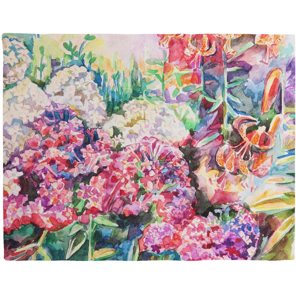 Custom Watercolor Floral Woven Fabric Placemat - Twill