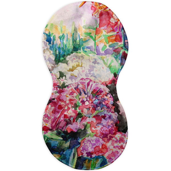 Watercolor Floral Burp Peanut Shaped Flat