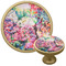 Watercolor Floral Cabinet Knob - Gold
