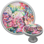 Watercolor Floral Cabinet Knob (Silver)