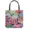 Watercolor Floral Canvas Tote Bag - Small - 13"x13"