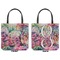 Watercolor Floral Canvas Tote - Front and Back