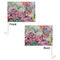 Watercolor Floral Car Flag - 11" x 8" - Front & Back View