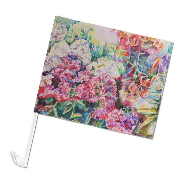 Custom Watercolor Floral Car Flag