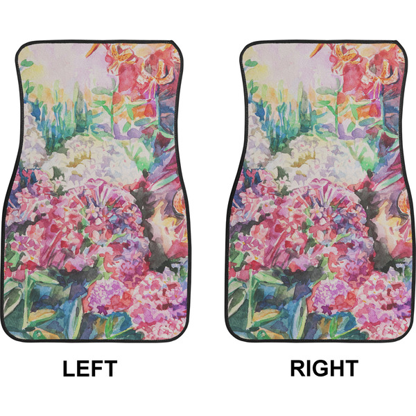 Watercolor Floral Car Mat Front - Approval