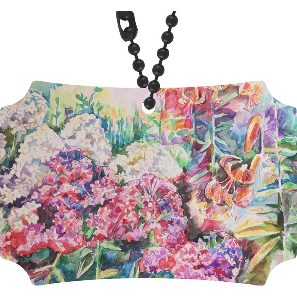 Custom Watercolor Floral Rear View Mirror Ornament