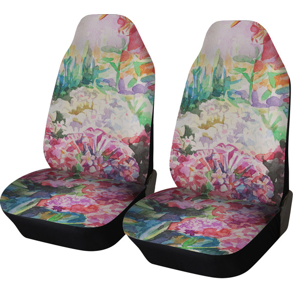 Custom Watercolor Floral Car Seat Covers (Set of Two)