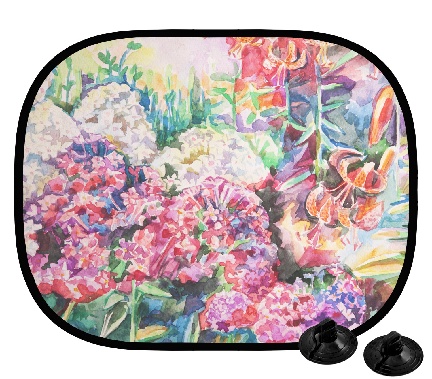 Custom Watercolor Floral Car Side Window Sun Shade YouCustomizeIt