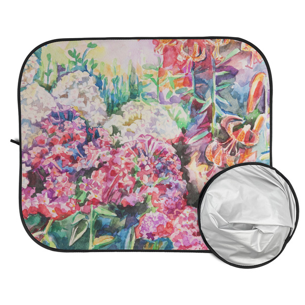 Watercolor Floral Car Sun Shades - FOLDED & UNFOLDED