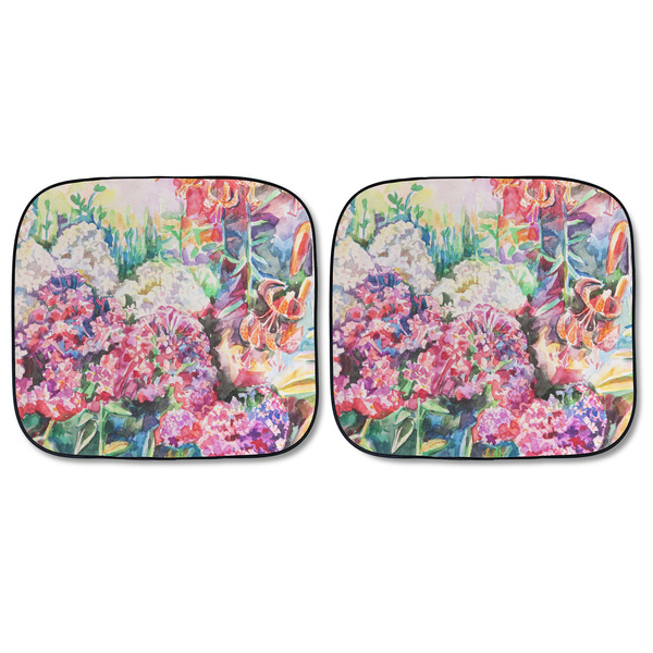 Watercolor Floral Car Sun Shades - FRONT
