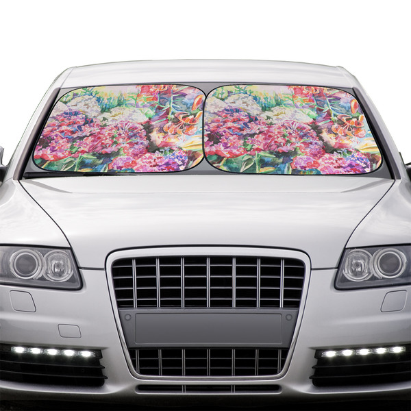 Watercolor Floral Car Sun Shades - IN CONTEXT