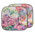 Watercolor Floral Car Sun Shade - Two Piece