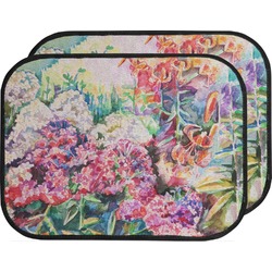 Watercolor Floral Car Floor Mats (Back Seat)