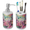 Watercolor Floral Ceramic Bathroom Accessories