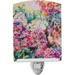 Watercolor Floral Ceramic Night Light