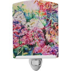Watercolor Floral Ceramic Night Light