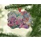 Watercolor Floral Christmas Ornament (On Tree)